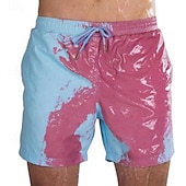baratos calção de banho boxer masculino-Homens Calção Justo de Natação Shorts de Natação Bermuda de Surf Roupa de banho Com Cordão Com bolsos Natação Surfe Praia Esportes Aquáticos Tintura Tie Dye Verão Primavera