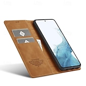 cheap Samsung Cases-Phone Case For Samsung Galaxy A21s S25 Ultra Flip Cover with Stand Holder Magnetic Card Slot Retro TPU PU Leather
