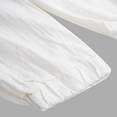 baratos Lar-Homens Calças de linho Calças Calça verão Cintura elástica Perna reta Ascensão alta Côr Sólida Conforto Respirável Comprimento total Casa Simples Casual Preto Branco Sem Elasticidade