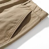 economico Pantaloni Elite da Uomo-Per uomo Joggers Pantaloni a carota affusolati Tasca Tinta unica Lunghezza intera All&#039;aperto Vacanza Feste Vacanza Vintage CachiA Nero Micro-elastico