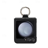 お買い得  サムスン用ケース-電話 ケース 用途 サムスンのギャラクシー Zフリップ6 Z Flip 5 Z Flip 4 Z Flip 3 バックカバー リングバックル 耐衝撃 レトロ風 TPU PUレザー