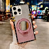 お買い得  iPhone用ケース-電話 ケース 用途 iPhone 16 Pro Max プラス iPhone 15 プロマックスプラス iPhone 14 13 12 11 Pro Max Plus Mini バックカバー スタンド付き ミラー ワイヤレス充電をサポート レトロ風 PC