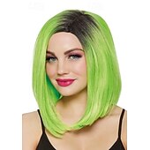 abordables Perruques de carnaval-perruque bob vert citron pour femme pour carnaval