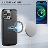お買い得  iPhone用ケース-電話 ケース 用途 iPhone 16 Pro Max プラス iPhone 15 プロマックスプラス iPhone 14 13 12 Pro Max Plus iPhone 13 12 Pro Max バックカバー スタンド付き 磁石バックル ワイヤレス充電をサポート レトロ風 TPU PC