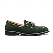 levne Poloformální-pánské semišové střapcové mokasíny – elegantní slip-on společenské boty, pohodlné a stylové, ideální pro podnikání, neformální události a formální příležitosti