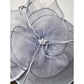 economico Fascinator-Fascinatori in Rete di Piume Cappelli Kentucky Copricapo con Cappello di Piume Fiore 1 PC Matrimonio Corsa di Cavalli Giornata Delle Donne Melbourne Cup Copricapo per impressionare Abito da corsa