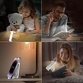 お買い得  読書灯-ブックライト LED USB 充電式 読書灯 目の保護 ナイトライト ポータブル クリップ デスクライト ブックマーク 読書灯 1/2個
