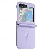 cheap Samsung Cases-Phone Case For Samsung Galaxy Z Flip 6 Z Flip 5 Z Flip 4 Z Flip 3 Back Cover Shockproof Retro TPU PU Leather