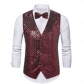 levne Blazery a vesta-Retro Řvoucí 20s 20. léta 20. století Kamizelka Vesta Motýlek Velký Gatsby Gentleman Flitry Retro Pánské Vánoce předvečer Všech svatých Karneval Výkon loučení se svobodou nevěsty Festival Dospělé
