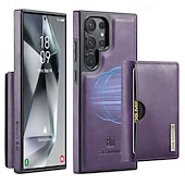 baratos Capa Samsung-Capa de Telefone para Samsung Galaxy S24 Ultra Plus S24 FE S23 Ultra Plus S22 Plus Ultra S21 Ultra S25 Capa Traseira com Suporte Magnético Carregamento Sem Fio Retro TPU PC