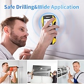 cheap Digital Multimeters &amp; Oscilloscopes-Portable Handheld Wall Scanner Wooden AC Wires Metal Pipes Rebars Detecting Tool Indicator Light Drill Hole Tool