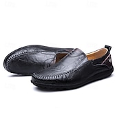 abordables Chaussures sans lacets &amp; mocassins-Mocassins à enfiler en similicuir marron clair pour hommes avec détails cousus à la main – chaussures décontractées confortables pour le travail, les voyages et le quotidien