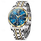 cheap Quartz Watches-New Olevs Brand Stainless Steel Band Men&#039;S Business Watch Calendar Luminous Chronograph Multifunction Simple Leisure Quartz Watch Fashion Waterproof Sports Men&#039;S Wristwatch