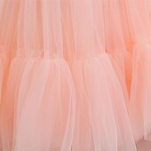 voordelige Bloemenjurken-Bloemenmeisjesjurk kinderen Voor meisjes Prinses jurk Prestatie Bruiloft Feest Elegant Mooi Netstof Effen Kleur Mouwloos Strakke ronde hals blauw Rode roos 4 jaar +