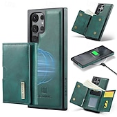 baratos Capa Samsung-Capa de Telefone para Samsung Galaxy S24 Ultra Plus S24 FE S23 Ultra Plus S22 Plus Ultra S21 Ultra S25 Capa Traseira com Suporte Magnético Carregamento Sem Fio Retro TPU PC