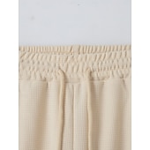 billiga Basic Tees-set för män-Herr Våffelskjorta Polo T-shirts Byxuppsättningar Långärmad Fjärdedels blixtlås Ensfärgat Stickat Mode Ficka Hem Kontor / Karriär Gata Svart Elfenben Blå Topp t-shirt för män