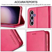 お買い得  サムスン用ケース-Samsung Galaxy S24 S24 Ultra Plus S24 FE S23 S22 S21 S20 Ultra Plus FE S25 Ultra用のスタンドホルダー、マグネットカードスロット、レトロTPU PUレザーのフリップカバー