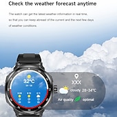 billige Smartklokker-D11 Smartklokke 1.46 tommers Smartklokke blåtann Skritteller Samtalepåminnelse Søvnmonitor Kompatibel med Android iOS Dame Herre Lang ventetid Håndfri bruk Vanntett IPX-0 51mm Urkasse