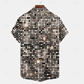 economico Modello 3D-Per uomo Stampa 3D Maglietta informale Camicia con bottoni Manica lunga Astratto Informale Feste Casual Informale Estate Primavera Collo ripiegabile Abbottonare Giallo