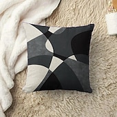 billige geometrisk stil-argyle mønster dekorative putetrekk 1 stk myk firkantet putetrekk putetrekk for soverom stue sofa sofa stol svart grå hvit rød