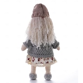 preiswerte Puppen-Waldorfpuppe mit Baumwollkörper, Künstlerpuppe, handgefertigte Mini-Anziehpuppe zum Selbermachen (Zubehör Bär nicht im Lieferumfang enthalten) für Weihnachtsgeschenke