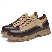 economico Casuale-scarpe stringate in pelle sintetica e pelle scamosciata resistenti da uomo: calzature casual eleganti per l&#039;uso quotidiano e all&#039;aperto
