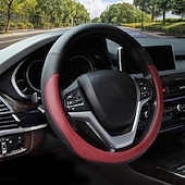 economico Copristerzo per auto-coprivolante in microfibra in pelle universale 38cm coprivolante auto bianco
