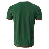 abordables t-shirts de base-Men's Tee Top Short Sleeve Crew Neck Summer Spring Color Block Fashion Designer Sporty Outdoor Casual Activewear Light Blue Black White Top Tee for Men