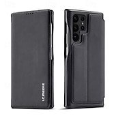 abordables Coques Samsung-Housse de téléphone pour Samsung Galaxy S24 Ultra S24 Plus S24 S23 S23 Ultra S22 S22 Plus Ultra S21 Ultra S21 FE S21 Coque flip avec emplacement pour carte magnétique antichoc rétro TPU PU cuir