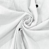 economico Casual da lavoro-Per uomo Camicia Camicia di lino Camicia casual Camicia con Bottoni Camicia di cotone Semplice Vacanza Camicia hawaiana Nero Bianco Cachi Grigio Manica Lunga Colletto alla coreana Primavera &amp; Autunno