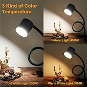 abordables Lampes de lecture-lampe de table à clip à LED lampe de lecture pour le travail &amp;lecture - protection des yeux alimentée par USB, gradation, correspondance des couleurs, broderie &amp;éclairage nail art 1pc
