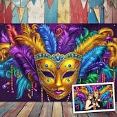 billige Ferievev-karneval mardi gras hengende billedvev maske veggkunst stor billedvev veggmaleri dekor fotografi bakteppe teppe gardin hjem soverom stue dekorasjon