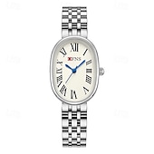 cheap Quartz Watches-Women Quartz Watch Minimalist Luxury Fashion Business Waterproof PU Leather Stainless Steel Strap Watch
