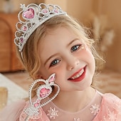 preiswerte Haarreifen &amp; Tiaras-2 Stück kinderkleidung Mädchen Haarzubehör Tiara Aktiv Süß Party Geburtstag Herz Rosa Blau