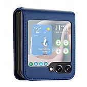 cheap Samsung Cases-Phone Case For Samsung Galaxy Z Flip 6 Z Flip 5 Z Flip 4 Z Flip 3 Back Cover Shockproof Retro TPU PU Leather
