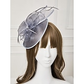 economico Fascinator-Fascinatori in Rete di Piume Cappelli Kentucky Copricapo con Cappello di Piume Fiore 1 PC Matrimonio Corsa di Cavalli Giornata Delle Donne Melbourne Cup Copricapo per impressionare Abito da corsa