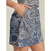 abordables Ropa de golf femenina-Mujer vestido de golf Azul Manga Larga Ropa de golf para damas Ropa Trajes Ropa Ropa