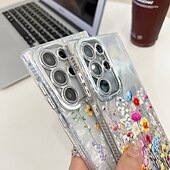 Недорогие Чехлы для Samsung-телефон Кейс для Назначение SSamsung Galaxy S24 Ultra S24 Plus S24 S24 ФЭ S23 Ultra А55 А35 А25 А15 5Г A54 S25 Ультра Кейс на заднюю панель с ремешком на запястье Защита от удара Ретро ТПУ ПК