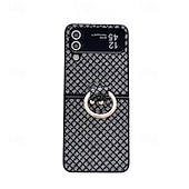 Χαμηλού Κόστους Samsung Θήκη-τηλέφωνο tok Για Samsung Galaxy Z Flip 6 Z Flip 5 Z Flip 4 Πίσω Κάλυμμα Δαχτυλίδι πόρπη Ανθεκτική σε πτώσεις Ρετρό PC