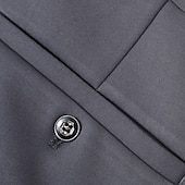 preiswerte Schlank-Herren Anzughosen Hose Hosen Anzughose Tasche Elastische Taille Gerade geschnitten Glatt tragbar Knitterfrei In voller Länge Formal Hochzeit Geschäft Elegant Modisch Schwarz Rote
