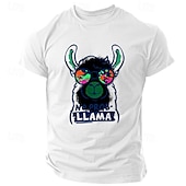 billiga Roliga T-shirts för män-Herr Djur Rolig T-shirt Kortärmad T-shirt 3D-tryck Rund hals Skjorta Mode Dagligen Gata Dagligen Svart Vit Grön Sommar Vår Kläder S M L XL XXL XXXL
