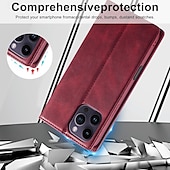 levne Pouzdra pro iPhone-telefon Carcasă Pro iPhone 16 15 14 Pro Max Plus iPhone 13 12 11 Pro Max Mini Flip Cover se stojánkem Magnetické Slot pro kartu Retro TPU PU kůže