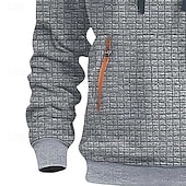 levne pánské základní mikiny s kapucí-Pánské Vaflové mikiny s kapucí Kapuce Černá Námořnická modř Trávová zelená Khaki Světle šedá Kapuce Bez vzoru Kapsy Sporty a outdoor Denní Dovolená Šik ven Chladný Na běžné nošení Jaro &amp; podzim