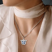 abordables Para mujeres-Collar de corazón en forma de mariposa personalizado el mejor regalo para mamá – Regalo de joyería de foto para mujeres ranura de foto oculta regalo ideal para boda o aniversario