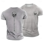 billige Morsomme T-skjorter for menn-Herre Hodeskaller Morsom T skjorte Kortermet T skjorte 3D-utskrift Crew-hals Skjorte Mote Daglig Gate Daglig Svart Blå Grønn Sommer Vår Klær S M L XL XXL XXXL