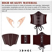 abordables Tenues-Rétro Vintage Médiéval Renaissance Robe Ceinture Taille Accessoires Ren Faire Femmes Viking Fantaisie Halloween Carnaval Mascarade Performance Scène LARP Adulte Robe Plus d&#039;accessoires