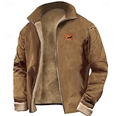 economico Felpe 3D da uomo-Per uomo Cervo Felpa Felpa Felpa Colletto alla coreana Di tendenza Informale Con stampe Viaggi Abbigliamento di strada Zip Up Autunno Inverno