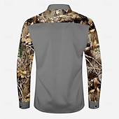 economico camicie western da uomo-Per uomo Color Block Camouflage Camicia occidentale Camicia da cowboy Manica lunga Occidentale Informale Casual Primavera Autunno Collo ripiegabile 2 tasche Marrone Verde Beige Grigio