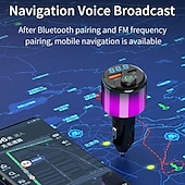 cheap Car Charger-Bluetooth 5.3 FM Transmitter for Car PD 30W+QC 3.0 Dual-Port Fast Car Charger Wireless FM Radio Bluetooth Car Adapter with Hands-Free Calling