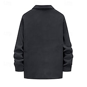 abordables Manteaux &amp; vestes-Homme Chemise Veste Veste de transition Quotidien Résistant à l'usure Avec Poches Jacquard Toutes saisons Uni Occasionnel Revers Régulier Noir Blanche Kaki Gris Claire Gris foncé Veste